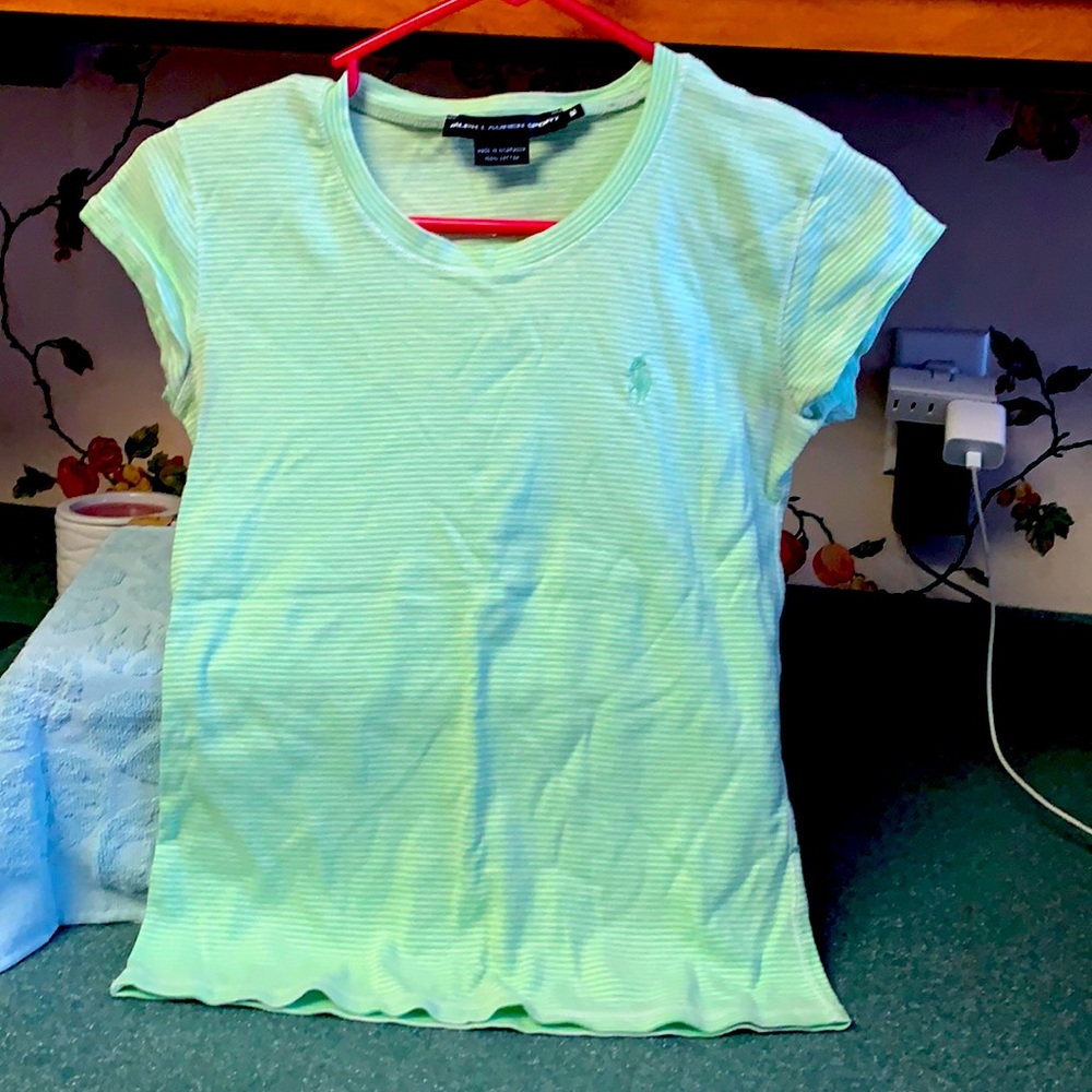 Ralph Lauren Sport tee mint green cap sleeved